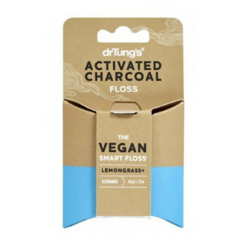 Vegan Dental Floss With Activated Charcoal & Lemongrass (27 Metres)