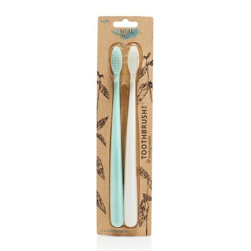 Bio Toothbrush Twin Pack - Rivermint & Ivory Desert