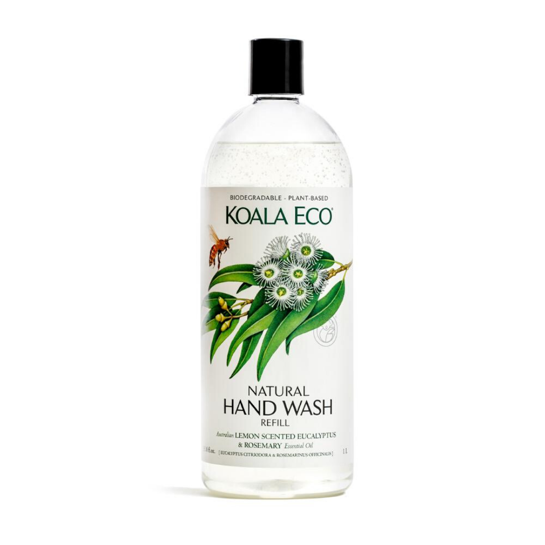 Koala Eco Natural Hand Wash- Plant-Based, Eco-Friendly & No Synthetic  Fragrance - with Australian Lemon Scented Eucalyptus & Rosemary Essential  Oil 