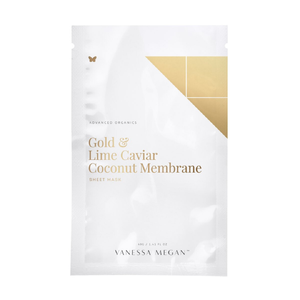 Vanessa Megan Gold & Lime Caviar Coconut Membrane Sheet Mask (Single Mask)