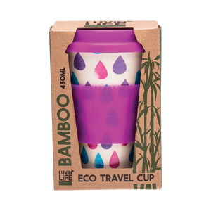 Eco Friendly Bamboo Travel Cup Raindrops (430 ml)