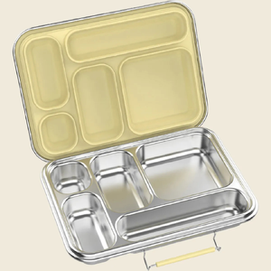 Stainless Steel 5 Compartment Bento Lunch Box Buttercup