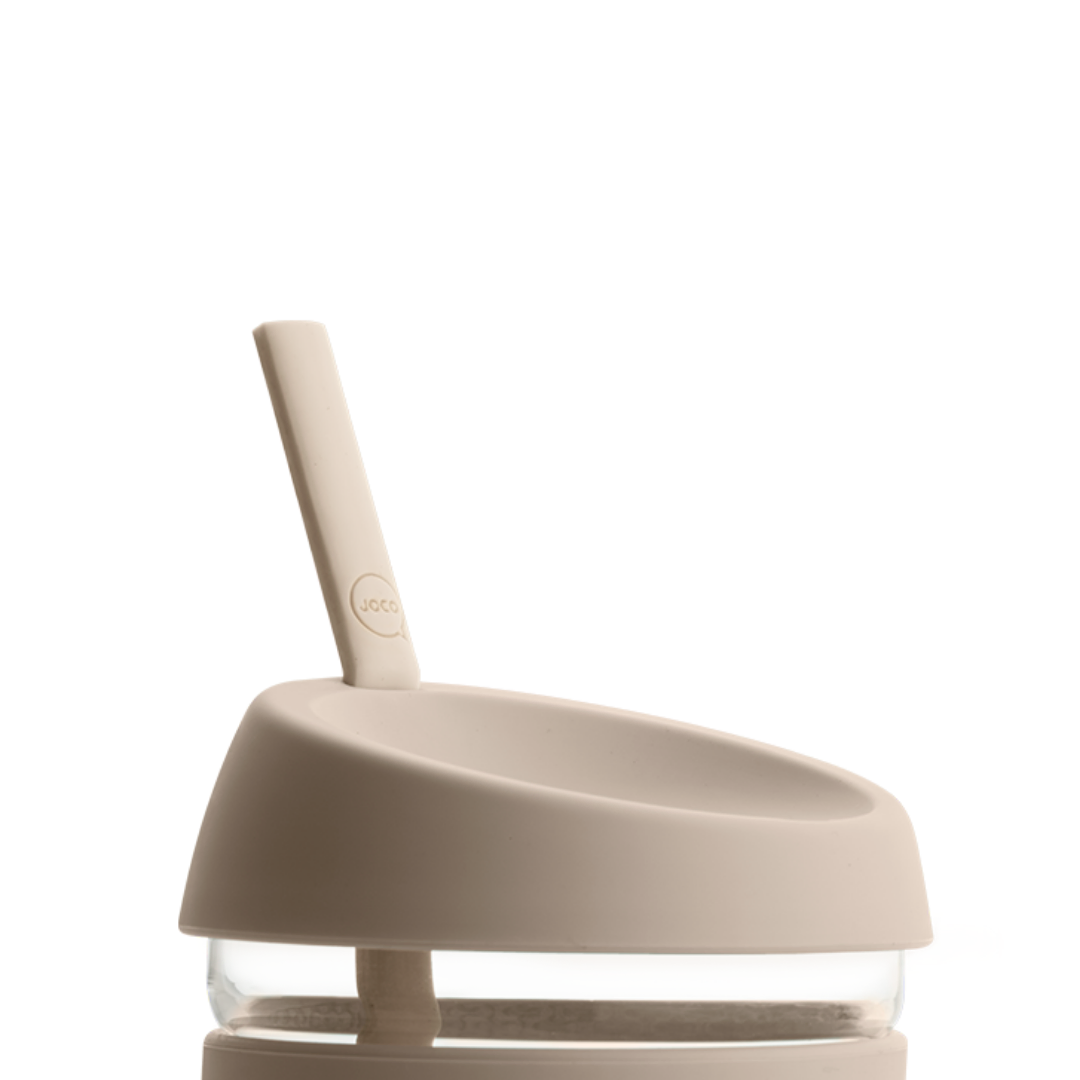 Joco Reusable Silicone Roll Straw With Container Sandstone - Picture 10 of 10