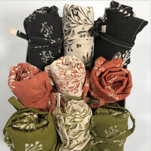 Cotton Reusable Hampi Bag Sprig Charcoal