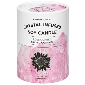 Crystal Infused Soy Candle Salted Caramel (45+ Hours)