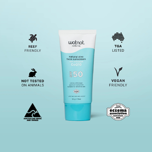 Natural Zinc Face Sunscreen SPF50 with Antioxidant CoQ10 