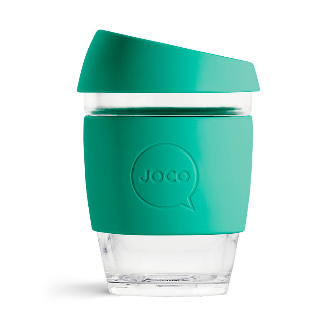 Mint 236ml JOCO Reusable Glass Coffee Cup 