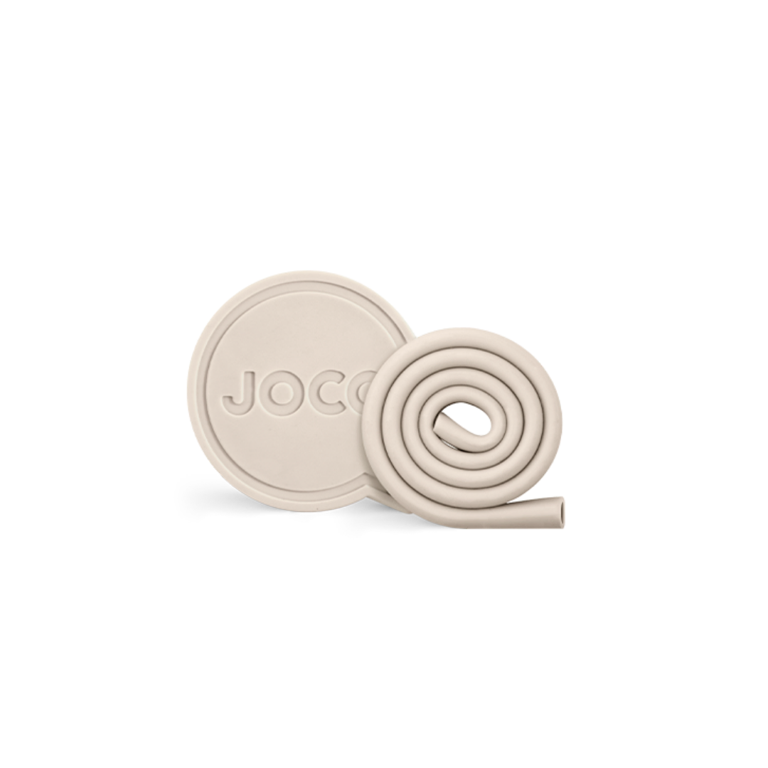 Joco Reusable Silicone Roll Straw With Container Sandstone - Picture 3 of 10