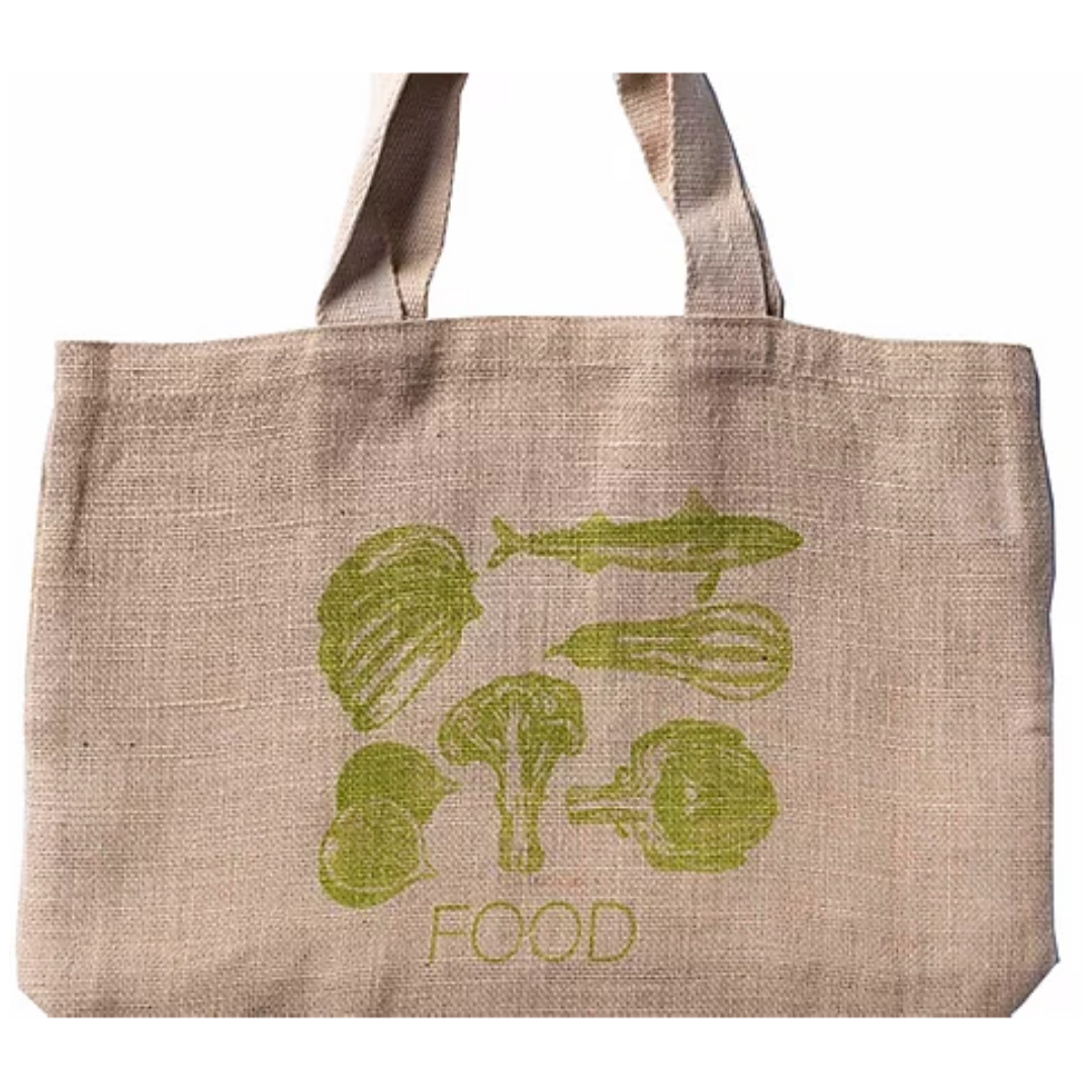 Apple Green Duck The Grocer Food Olive Jute Bag I Sassy Organics