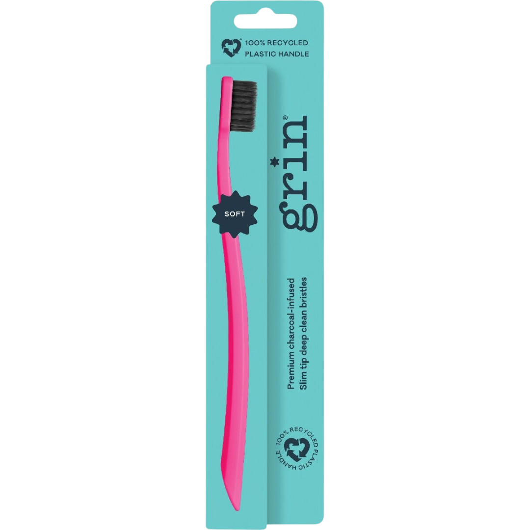 100% Recycled Toothbrush Fuchsia (Soft)