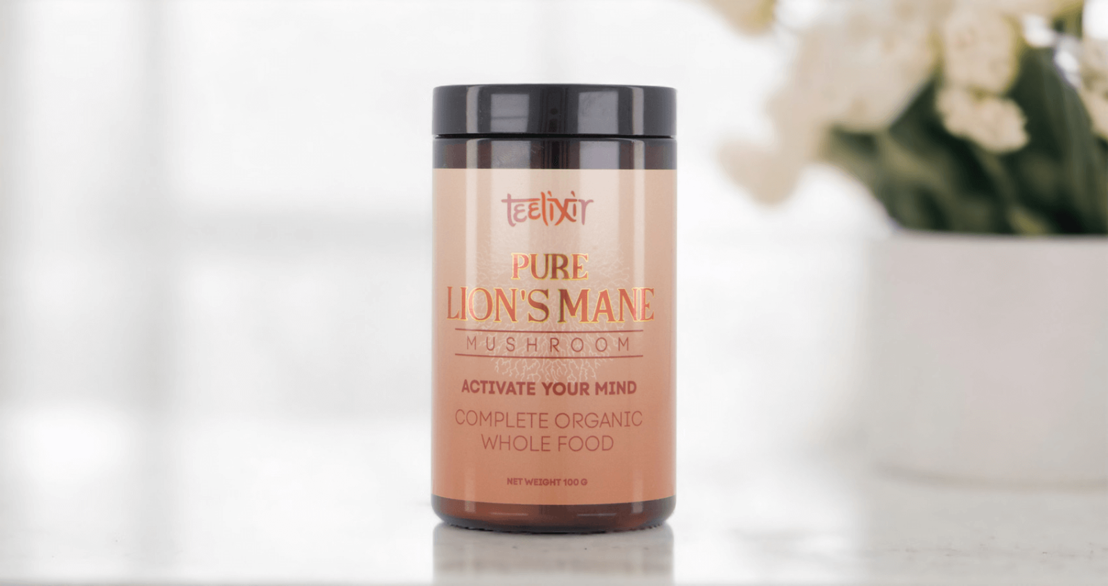 Teelixir Certified Organic Lion's Mane Mushroom Powder Pure