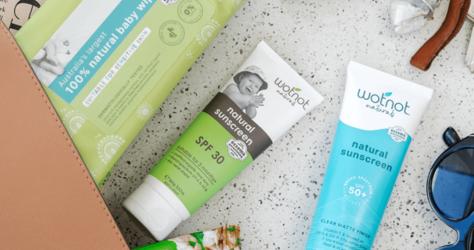 Wotnot Bbay Wipes and Wotnot Natural Sunscreen