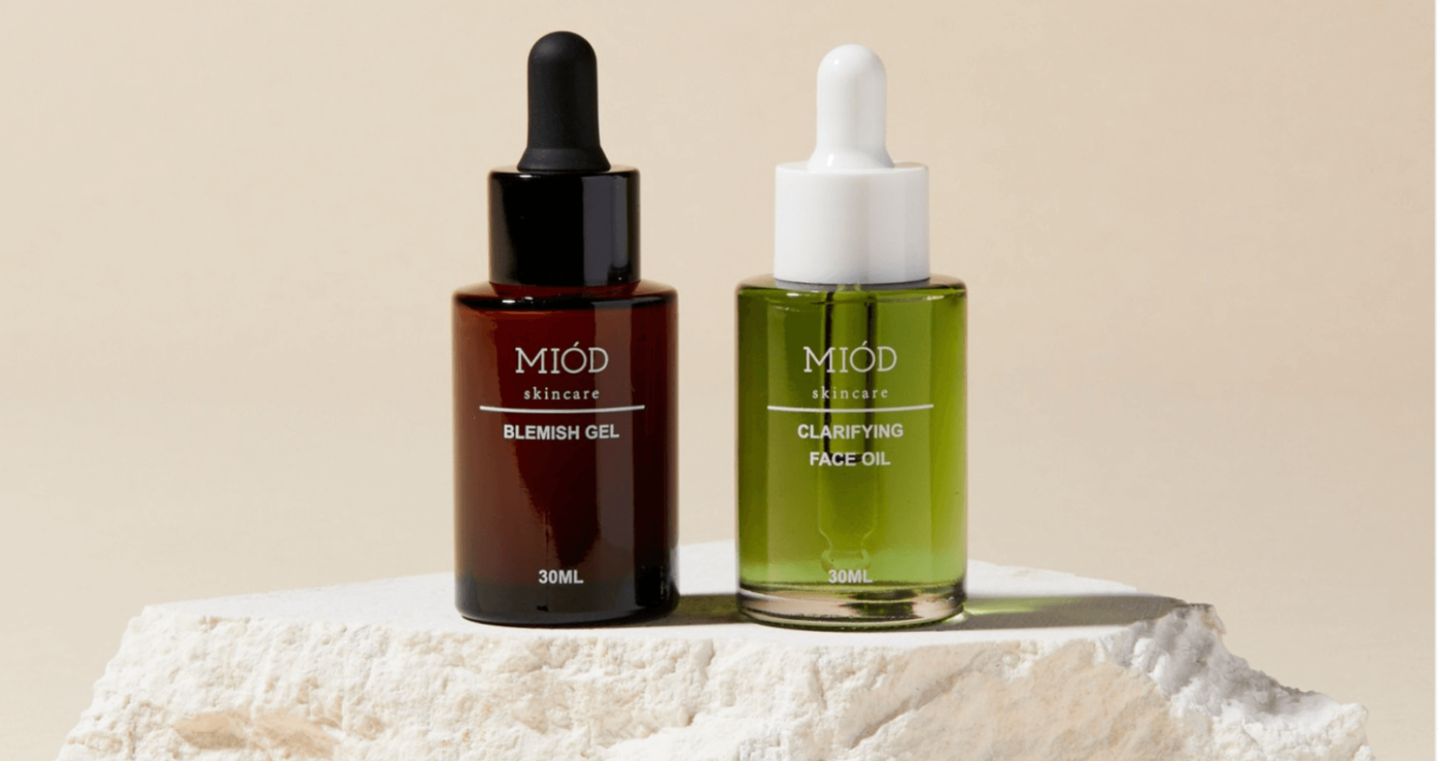 Miod Skincare Blemish Gel and Clarifying Face Oil
