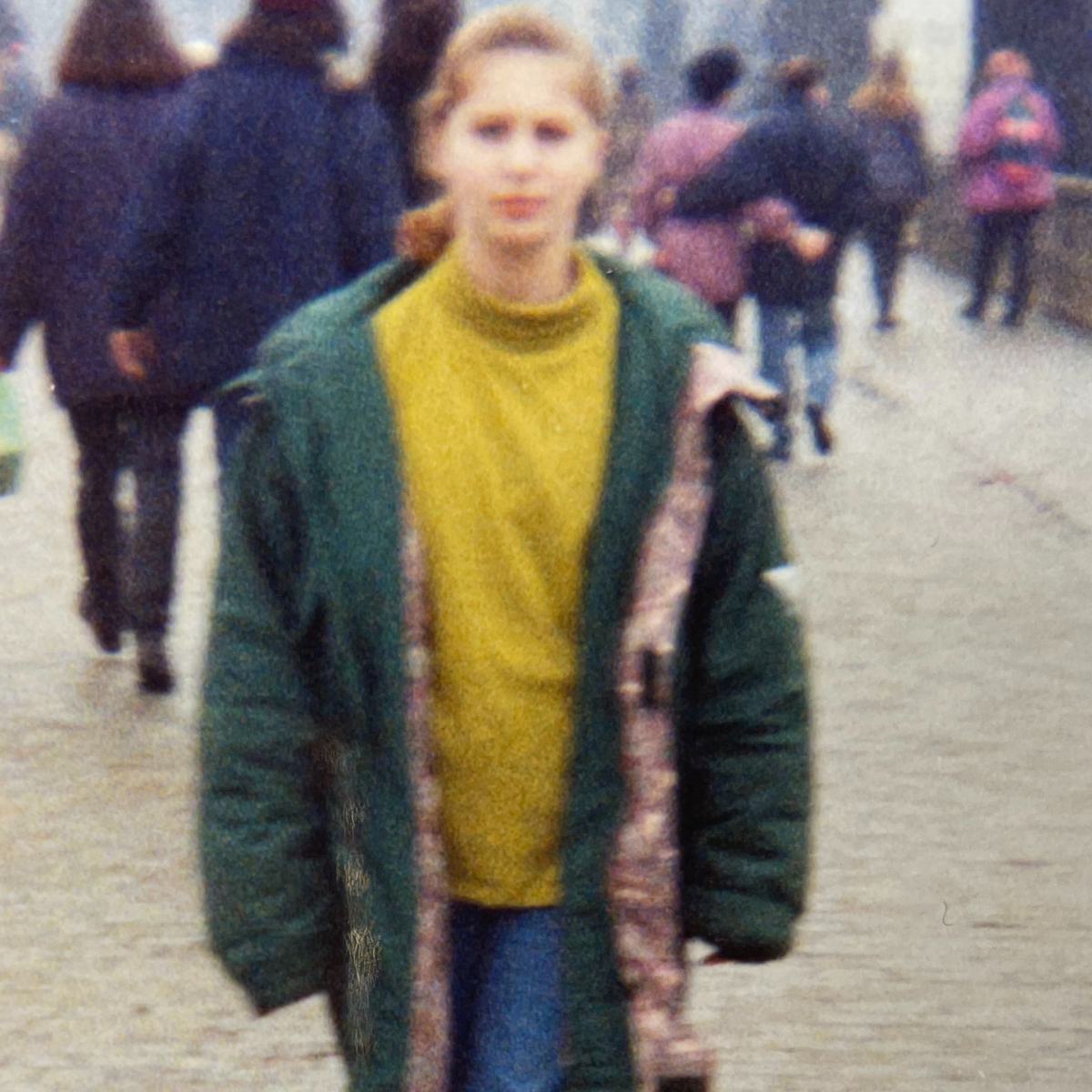 Aida as a teenager during her refugee years