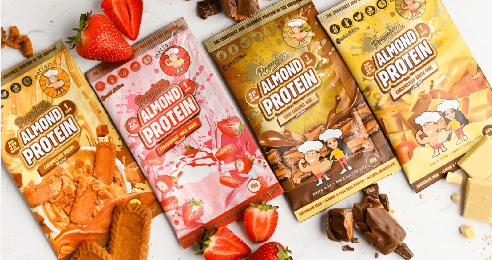 Macro Mike Almond Protein Samples