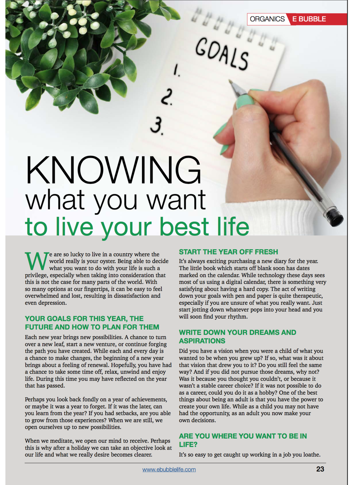 Knowing what you want to live your best life Page1