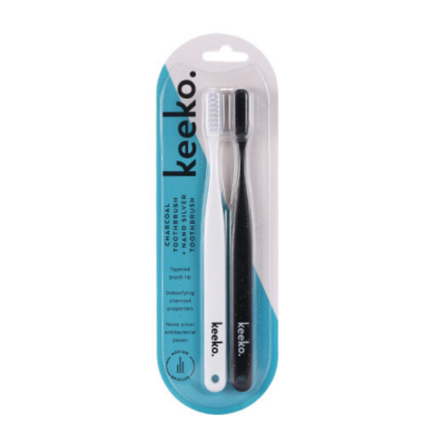 Charcoal & Nano Silver Toothbrush Set (2 Brushes)