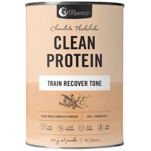 Nutra Organic Certified Organic Clean Vegan Paleo Protein Chocolate Thickshake (500 g)
