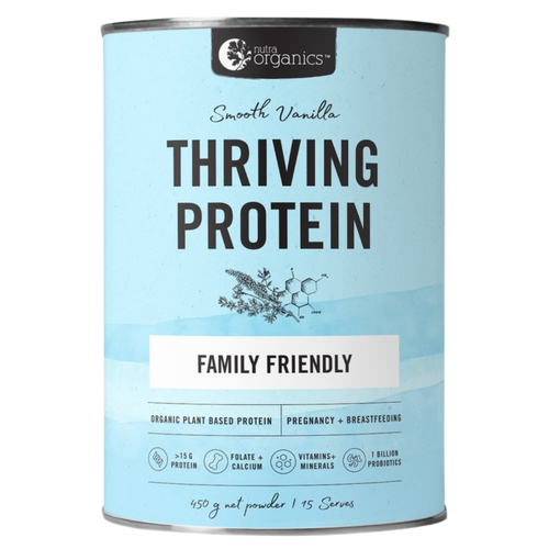 Nutra Organics Certified Organic Thriving Vegan Protein Smooth Vanilla (450 g)