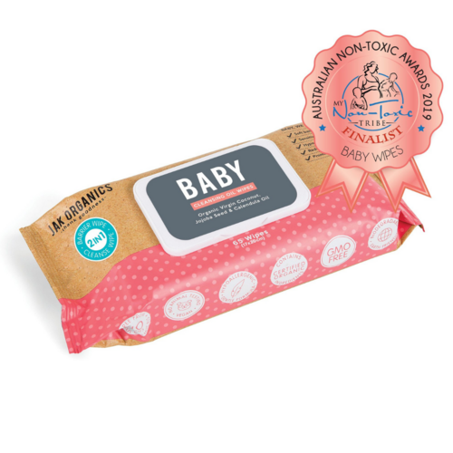 Natural Baby Wipes With Coconut, Jojoba & Calendula (65 Wipes)