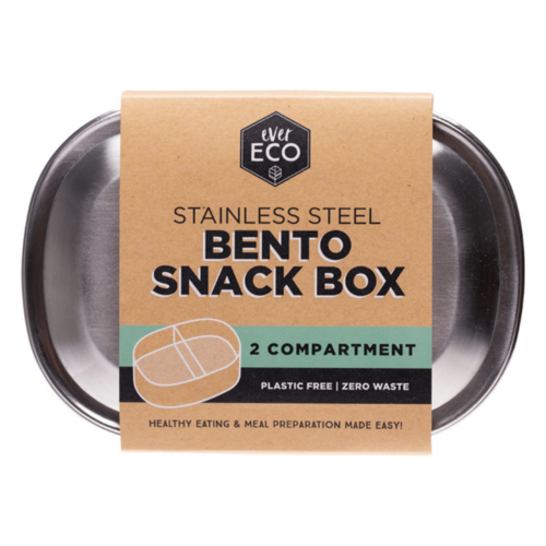 Stainless Steel Bento Snack Box - 2 Compartment