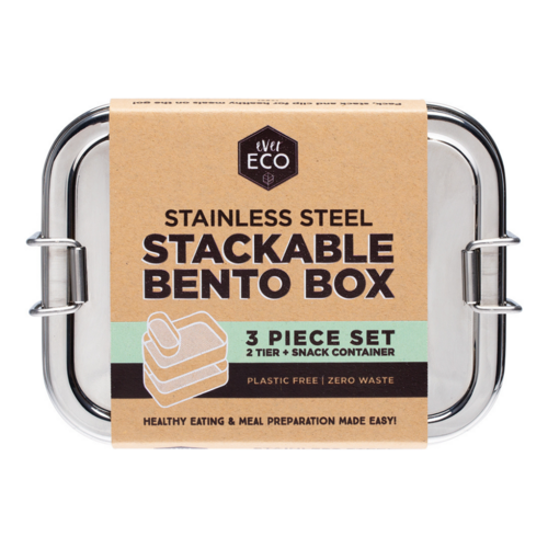 Stainless Steel Stackable Bento Box (3 Piece Set)