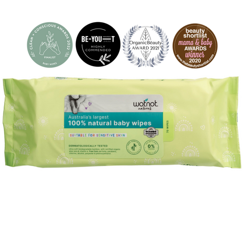 Biodegradable Natural Baby Wipes (70 Wipes)