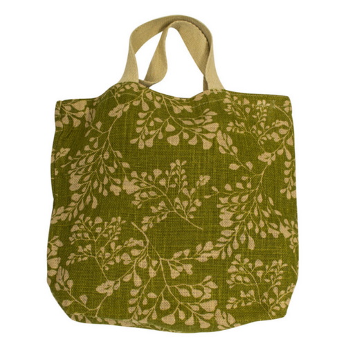 The Grocer Fern Olive Reusable Jute Bag