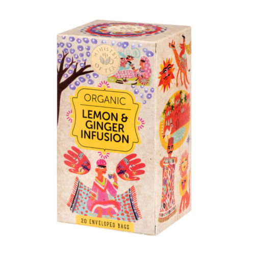 Certified Organic Lemon & Ginger Infusion Tea (20 Bags)
