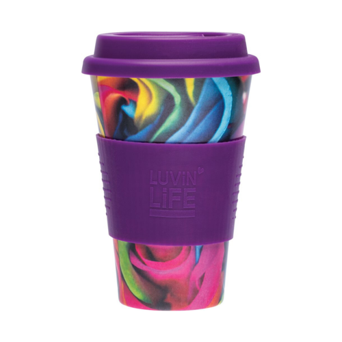 Eco Friendly Bamboo Travel Cup Roses (430 ml)
