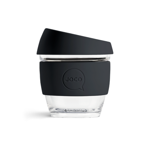 Joco Artisan Blown Reusable Glass Cup Black_236 ML (8 OZ)