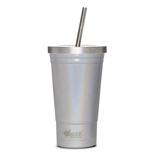 Stainless Steel Insulated Tumbler With Straw Rainbow Pearl (500 ml)