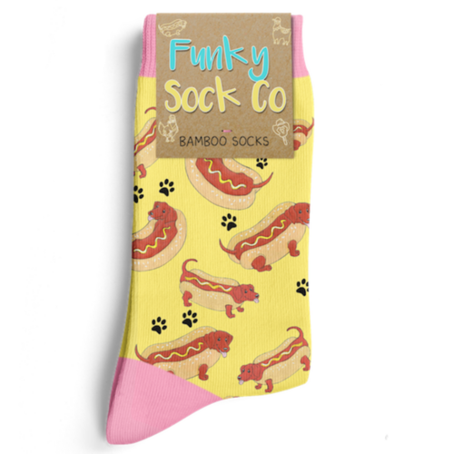 Saucy Sausage Dogs in Buns Bamboo Socks